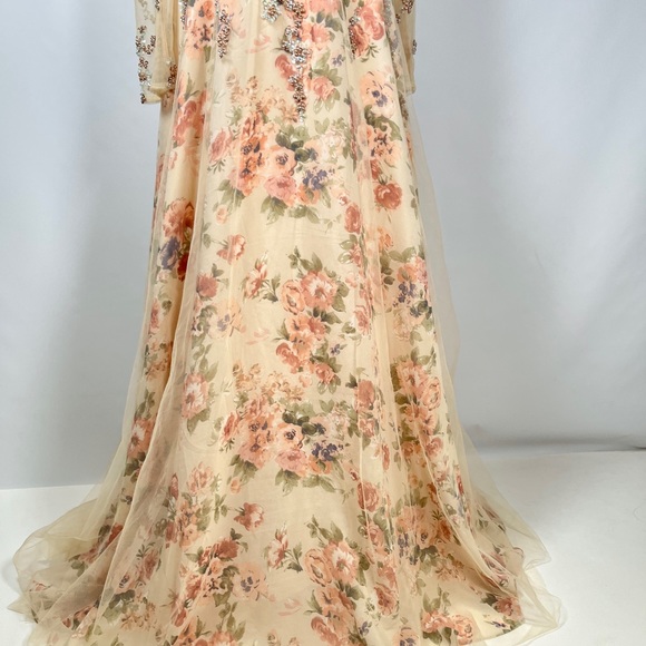 MAC DUGGAL floral beaded dress gown - Picture 10 of 13